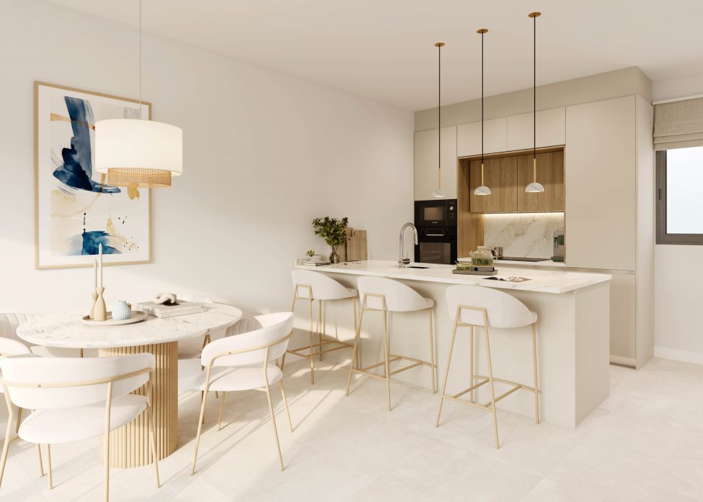 Porcelanosa TorreDelMar Cocina BOTTEGA CALIZA L 59.6X59.6 Clear Bison Calacatta